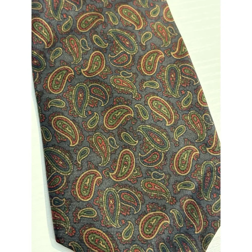Vintage Polo Ralph Lauren Neiman Marcus Italian Silk Neck Tie (2) Handmade USA